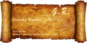 Gundy Renátó névjegykártya